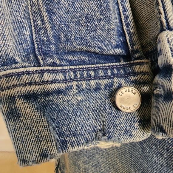 🔥Le Jean Eliza Denim Asymmetrical Hem Shirtdress - Picture 9 of 16